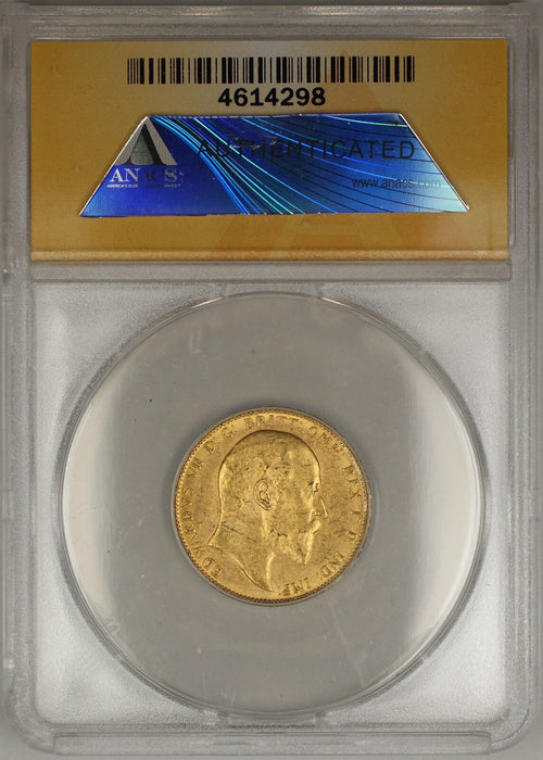 1908-M Australia Sovereign Gold Coin ANACS MS-61 (AMT)