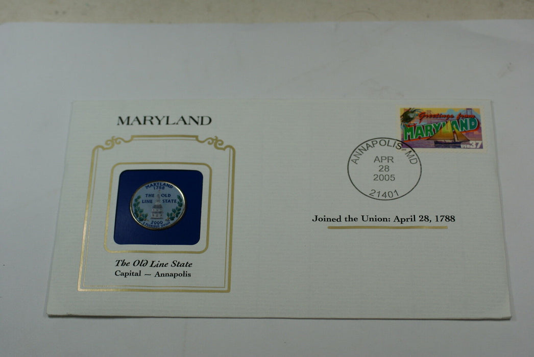 South Carolina 2000 Colorized Quarter for Anniversery of Statehood Bonus Stamp