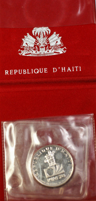 1973 Republic of Haiti 25 Gourdes Gem Proof Silver Coin OGP No COA