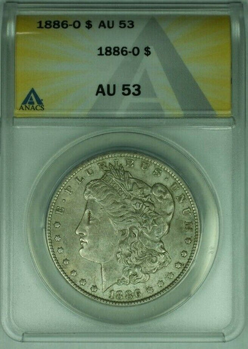 1886-O Morgan Silver Dollar S$1 ANACS AU-53 Better Coin  (38)