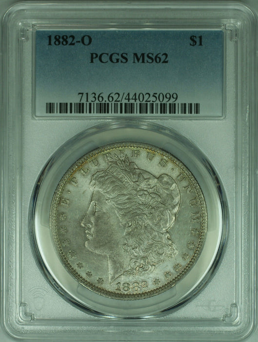 1882-O Morgan Silver Dollar $1 Coin PCGS MS-62 Lightly Toned (24)