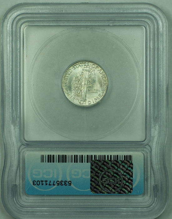 1939 Mercury Silver Dime 10c Coin ICG MS 65 (53) B