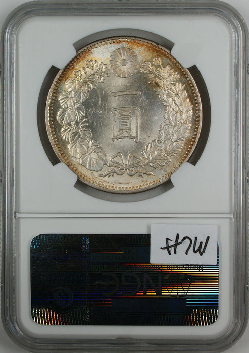 M38 (1905) Japan 1 Yen Silver Coin NGC MS-64 (Better) MLH