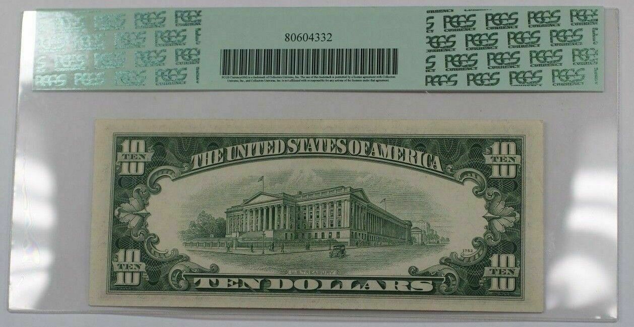 1950D Ten Dollar *Star* Federal Reserve Note FR#2014-E* PCGS EF-40 PPQ (Better)