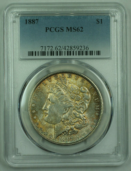 1887 Morgan Silver Dollar S$1 PCGS MS-62 Toned (38)