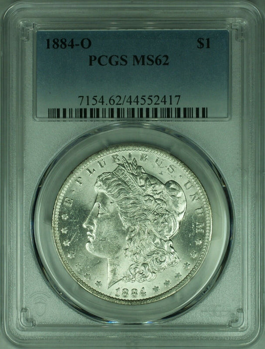 1884-O Morgan Silver Dollar Coin $1 PCGS MS-62 Better Coin  (28B)