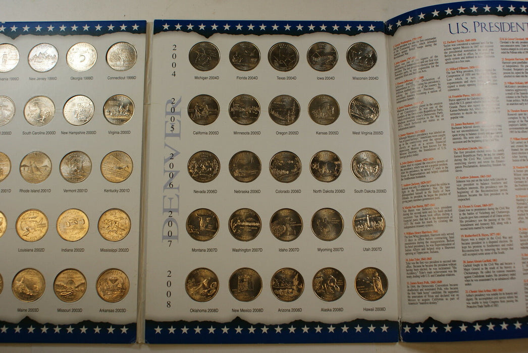 50 State Quarters P&D Complete Collection (100 coins)- Torn Folder