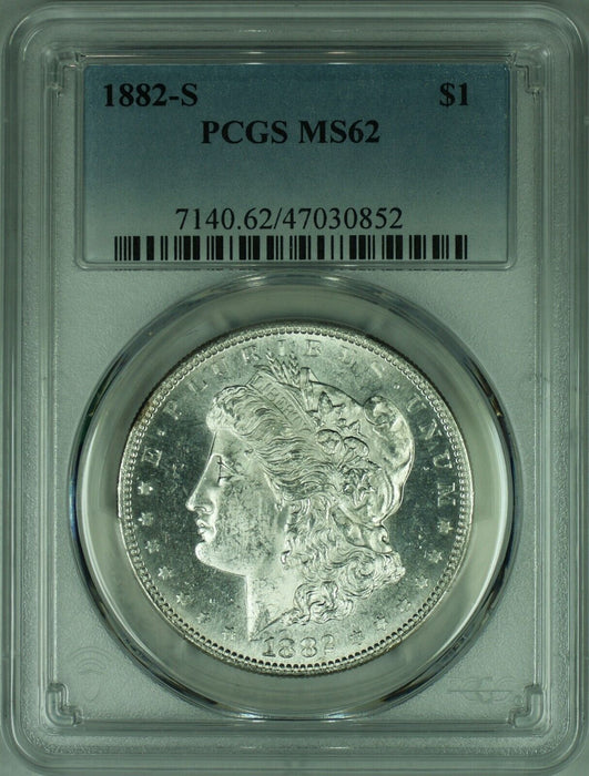 1882-S Morgan Silver Dollar Coin  PCGS MS-62   (35D)