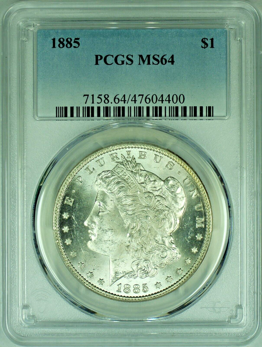 1885 Morgan Silver Dollar PCGS MS 64 A 47