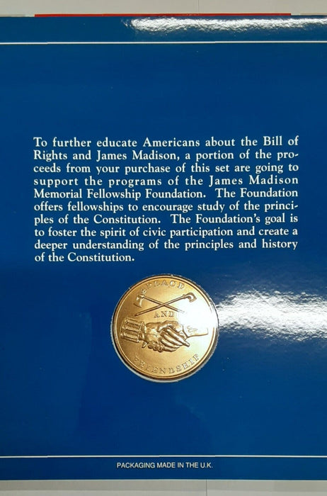 U.S. Mint Bill of Rights/James Madison Commemorative Half Dollar and Medal Set