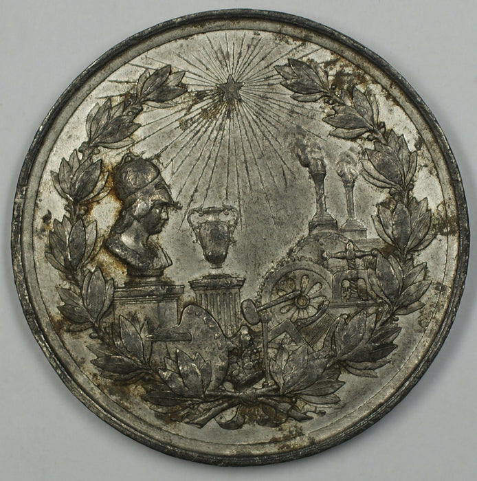 1884 Italy Turin Torino World Expo Medal Struck in White Metal JA