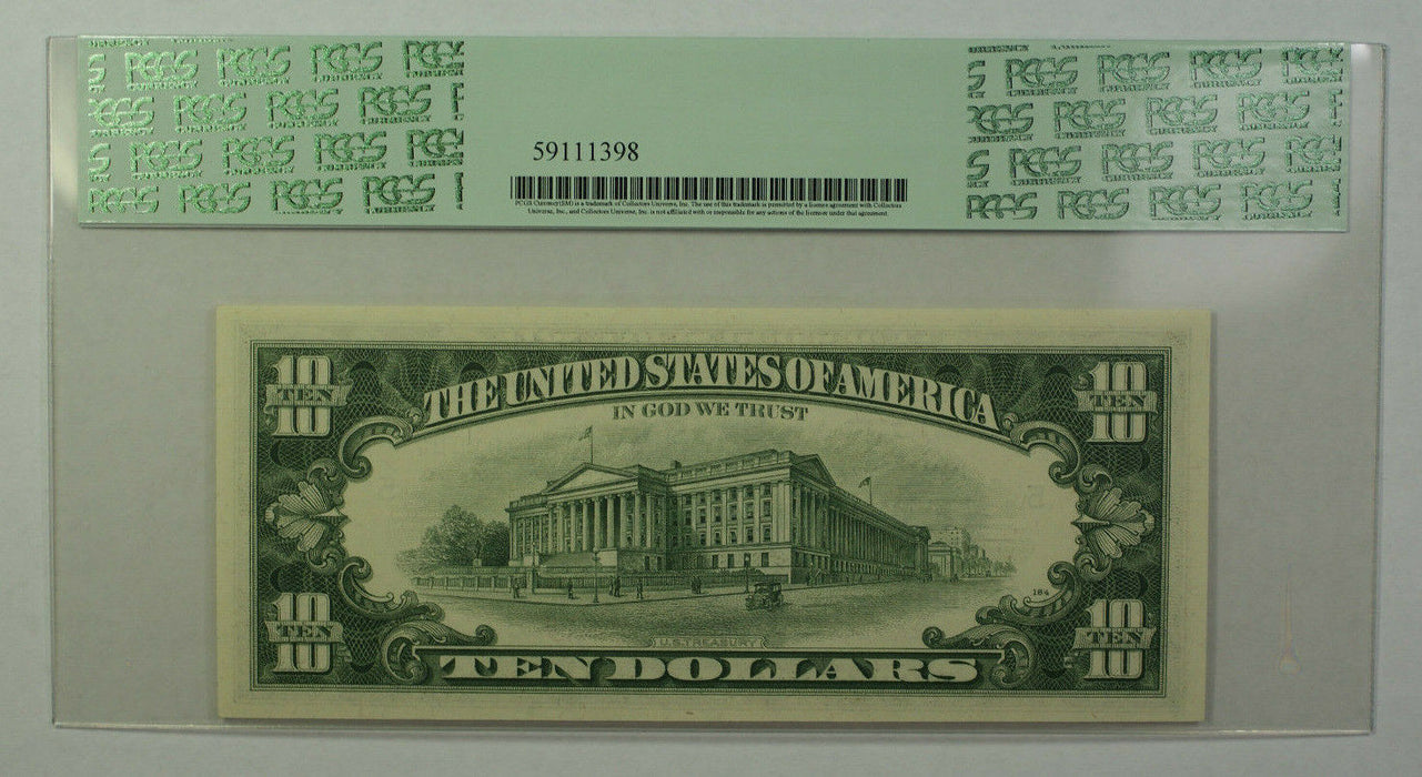 1969B $10 Bill *STAR* Federal Reserve Note FRN PCGS 64PPQ Fr. 2020-E (D)