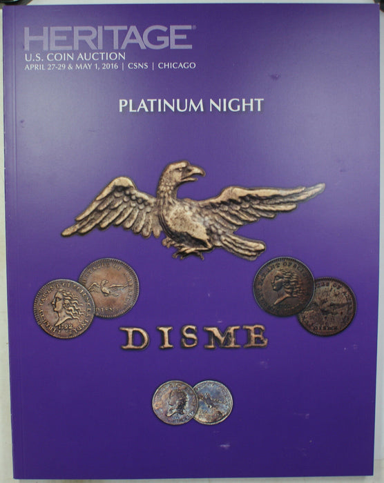 April 27-29 & May 1st 2016 Platinum Night Auction #1234 Catalog Heritage (A59)