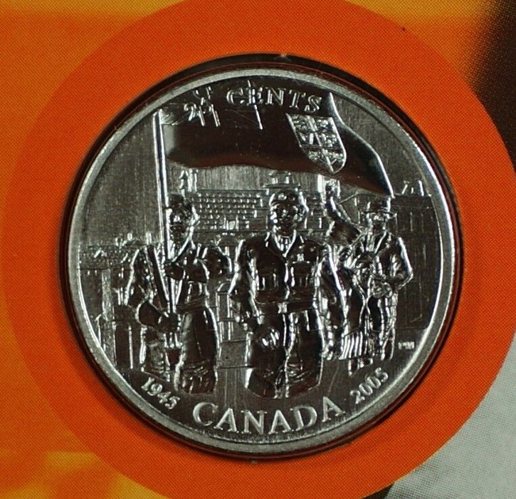 2005 Canada-Netherlands 60 Years of Liberation Euro Set With .925 Silver Token