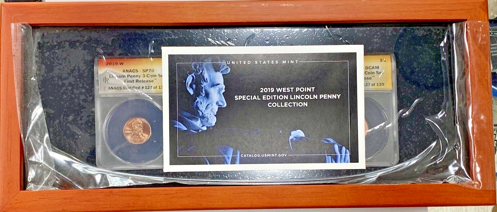 2019-W Lincoln Shield 1C Penny-3 Coin Set-ANACS SP/PF 70 DCAM-Display Box & COA