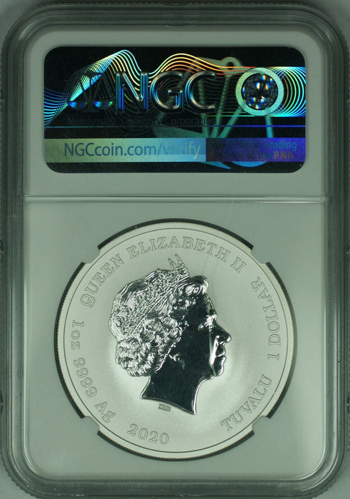 2020 Tuvalu Silver Dollar 1 Oz 9999 Marvel Comics Venom NGC MS-69
