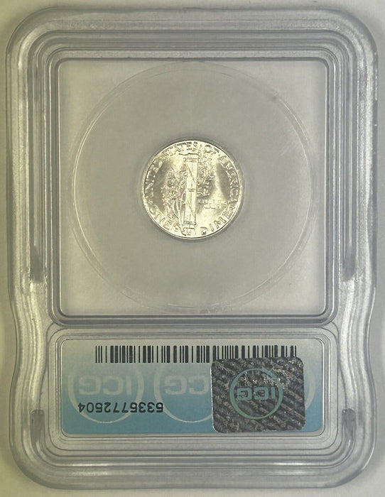 1944-D Mercury Silver Dime 10c Coin ICG MS 66 (Near FB) (54)