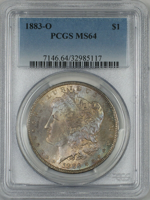 1883-O Morgan Silver Dollar $1 Coin PCGS MS-64 *Beautifully Toned* (Tb)