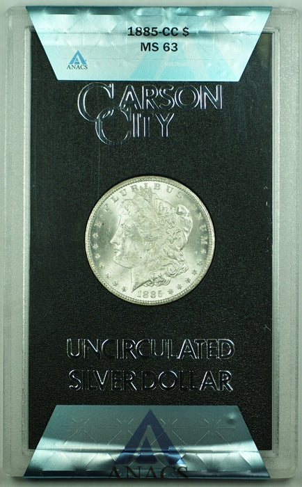 1885-CC GSA Morgan Silver $1 Dollar Coin ANACS MS 63 (14)
