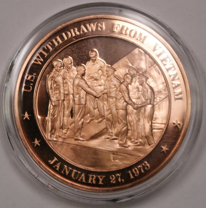 Bronze Proof Medal U.S. Withdraws From Vietnam January 27, 1973