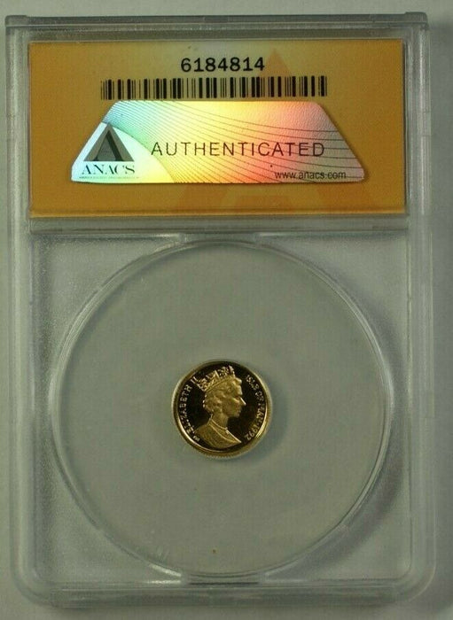 1992 Isle of Man 1/25c Gold Coin ANACS MS-67 DCAM Deep Cameo