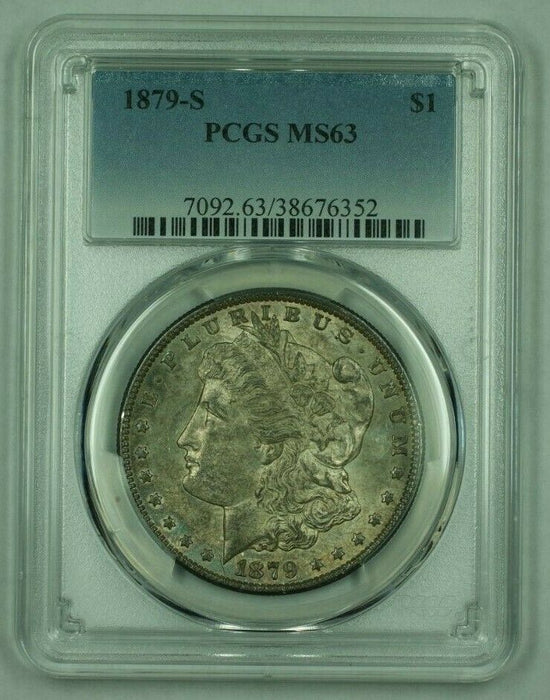 1879-S Morgan Silver Dollar S$1 PCGS MS-63 Toned Toning (26)