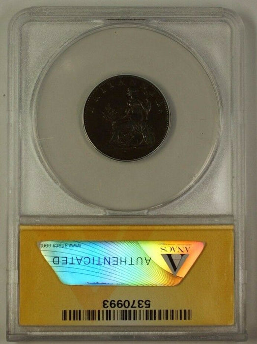 1819 Greece-Ionian Islands 2 Lepta Bronze Coin ANACS AU-50 Scarce