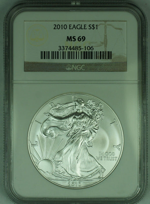 2010 American Silver Eagle $1 Coin ASE NGC MS-69 (49)