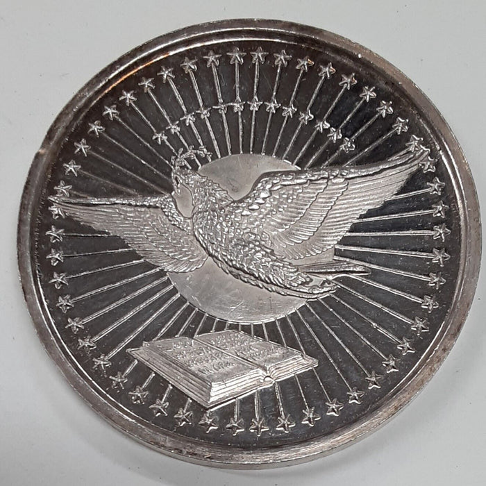 Hamilton Mint  .999 Fine 2.1 Troy Oz Silver Round - Dove of Peace
