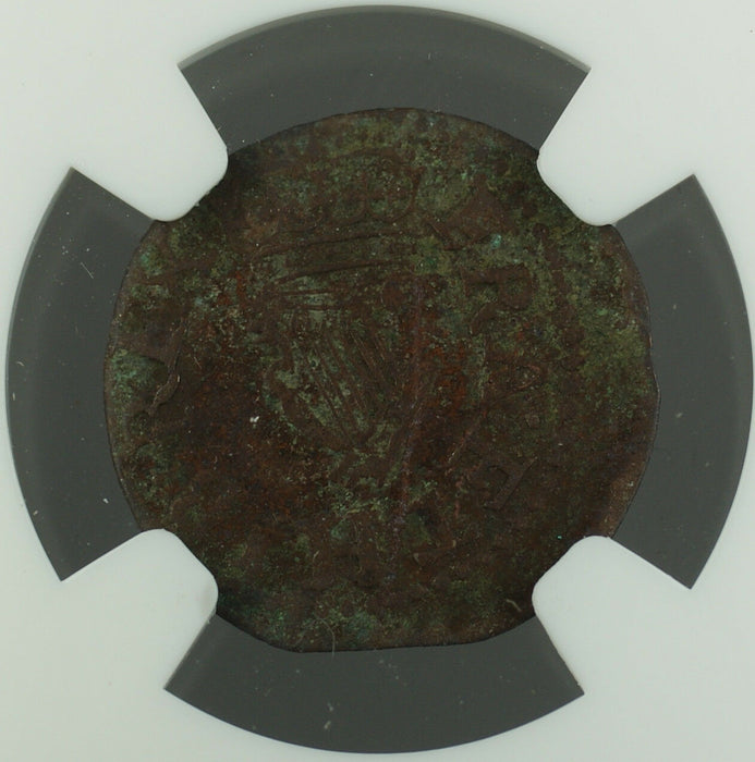 1625-34 England 1/4 P Farthing Copper Coin S-3182 Charles I VF Dtls Env Dmg AKR