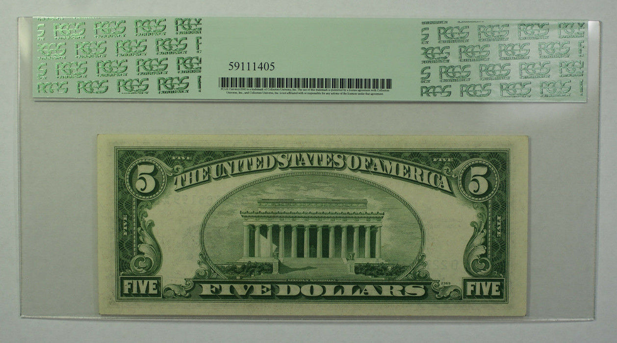 1953 $5 Bill Silver Certificate Note Currency PCGS 58PPQ Fr. 1655 (C)