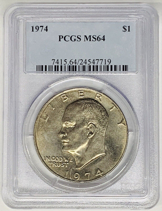 1974 IKE Eisenhower $1 Dollar Coin PCGS MS 64