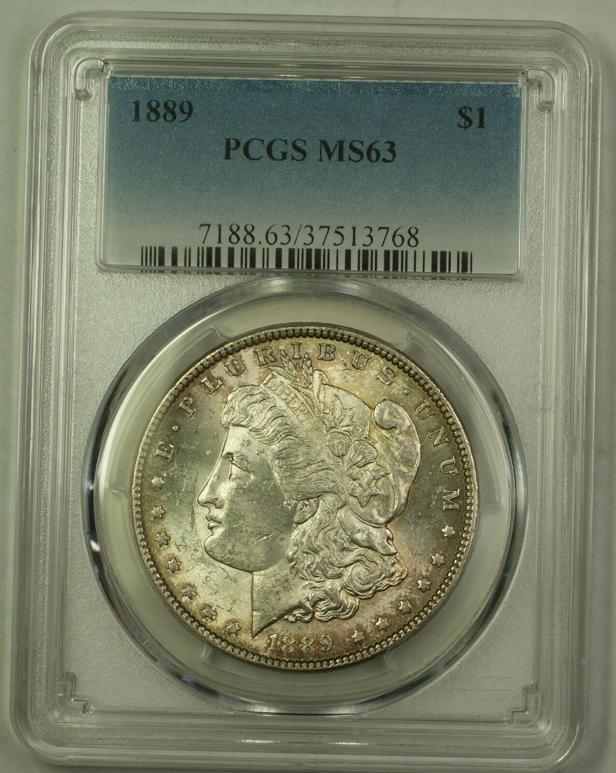 1889 Morgan Silver Dollar $1 PCGS MS-63 Light Toning (22A