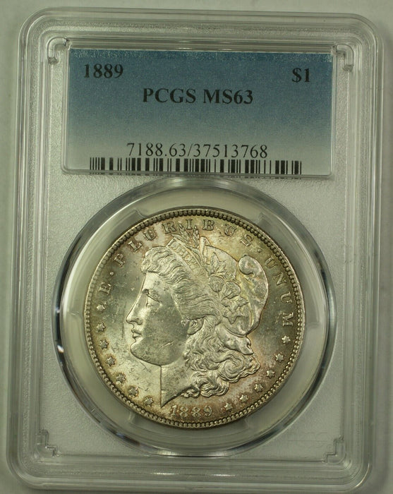 1889 Morgan Silver Dollar $1 PCGS MS-63 Light Toning (22A)