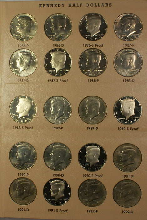 1964-97 Kennedy Half Dollar Complete Dansco Coin Album w/ Proof Only Issues 8166