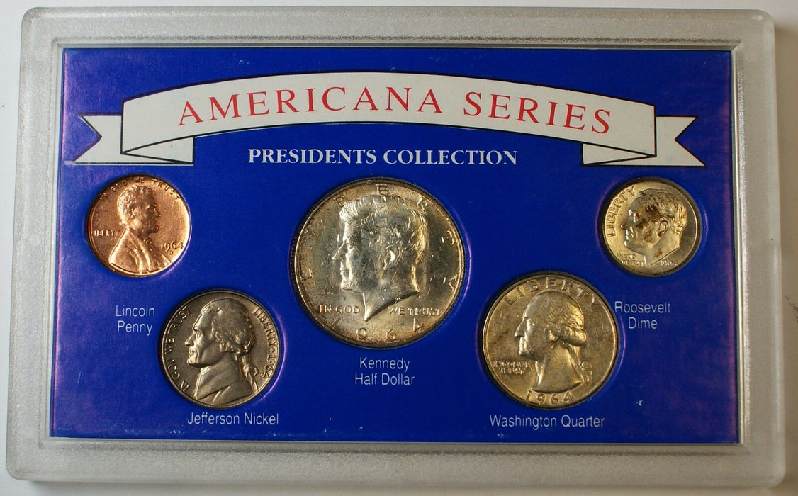 1964 Americana Series: Presidents Collection, Featuring 90% Silver Half, Dime