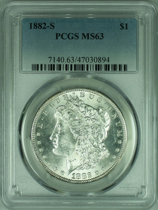 1882-S Morgan Silver Dollar Coin  PCGS MS-63   (35B)