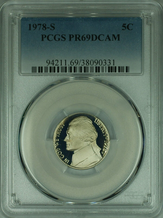 1978-S Jefferson Nickel 5c PCGS PR69DCAM  (44A)