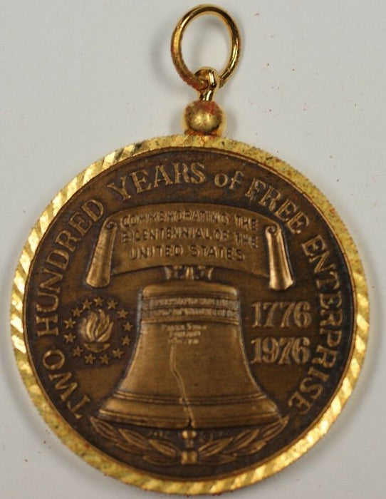 1976 Two Hundred Years of Freedom Bronze Pendant in Box with COA