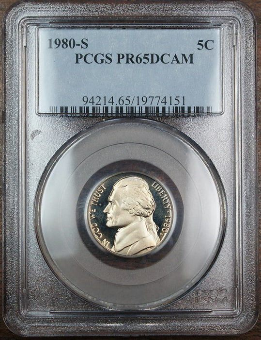 1980-S Proof Jefferson Nickel, PCGS PR-65 DCAM