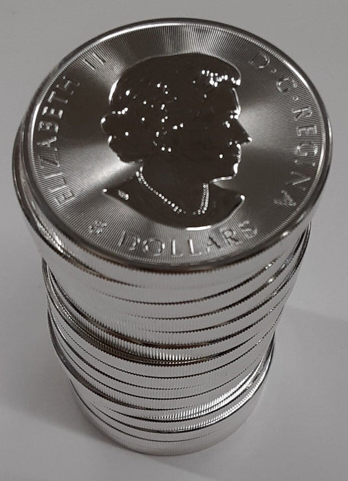 2017 Canada Silver $8 Coin Grizzly Bear 1.5 Ozs. Gem UNC - 15 Coins in Tube