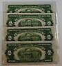(4) Series 1953 $2 United States Note- Consecutive Serial Numbers- (A2)
