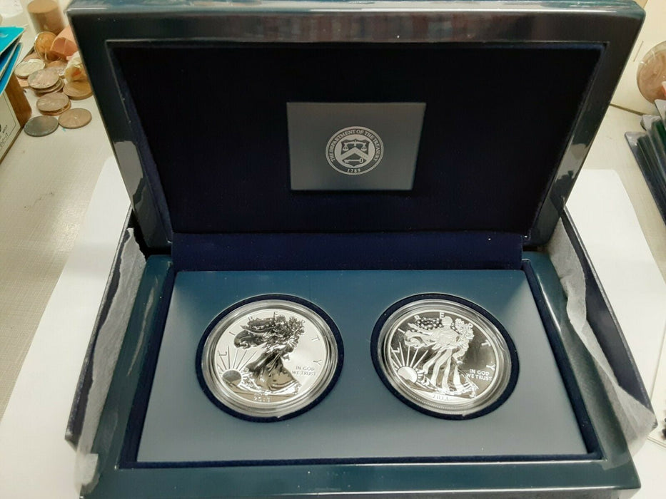 2013-W American Silver Eagle West Point Mint 2 Coin Silver Set in OGP w/COA