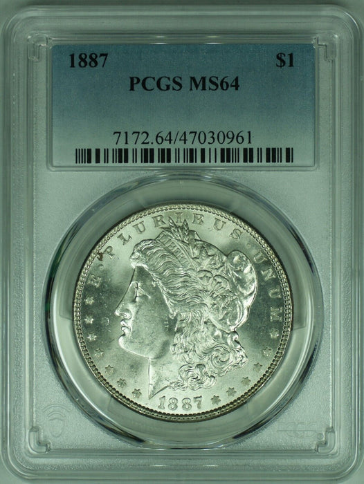 1887 Morgan Silver Dollar Coin  PCGS MS-64   (39A)