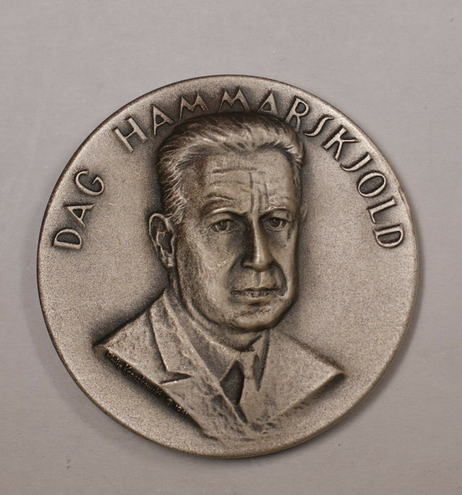 1905-1961 Heroes of Peace Fine Silver Medal Dag Hammarskjold Heroes of Peace 1oz