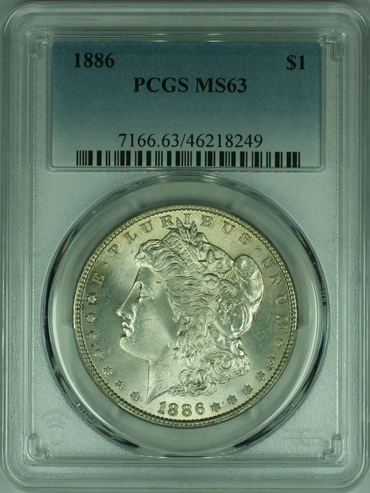 1886 Morgan Silver Dollar Coin PCGS MS-63  (47A)