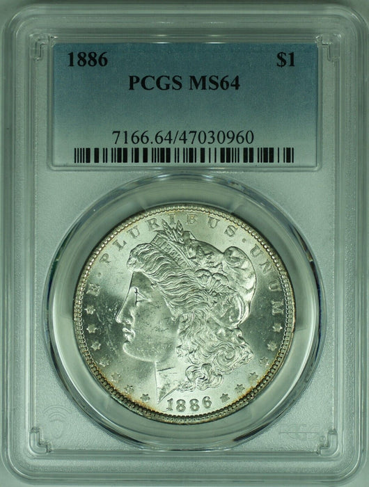 1886 Morgan Silver Dollar Coin  PCGS MS-64   (39B)