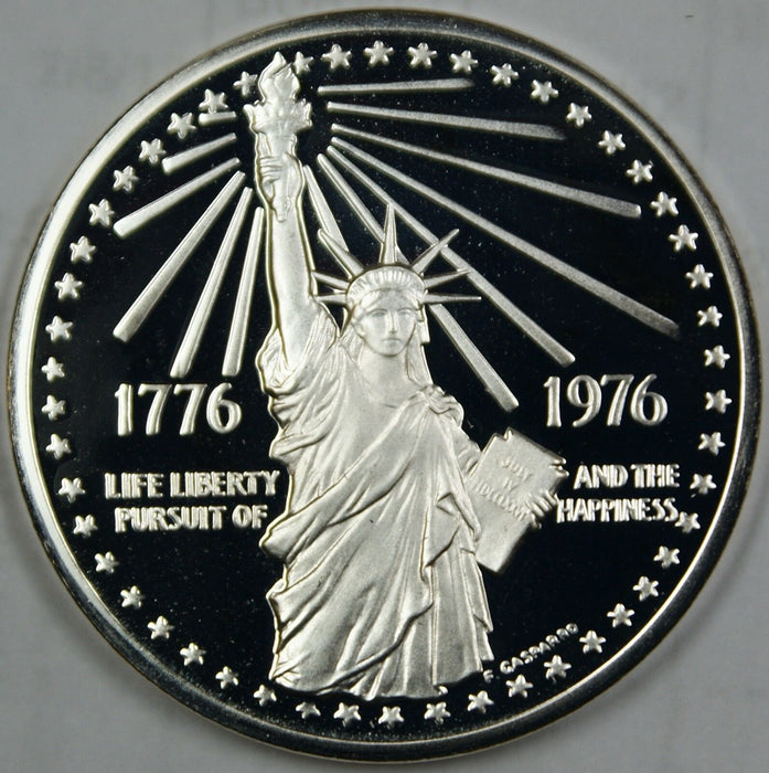 1976 Statue of Liberty SILVER Bicentennial Medal with Box