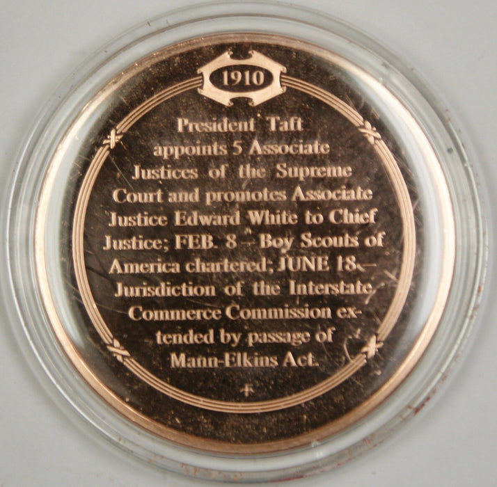 Bronze Proof Medal Taft Appointees Change Face of Supreme Court 1910