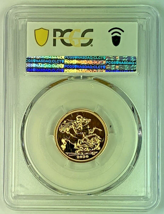 2020-I India British Gold Sovereign Coin PCGS MS 70 (AN)